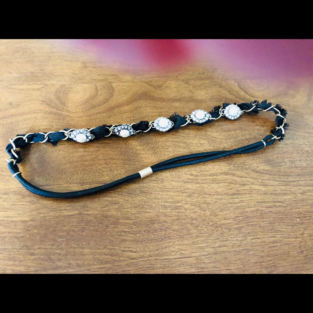Crystal and pearl headband